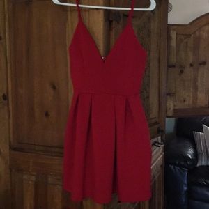 Red mini dress!